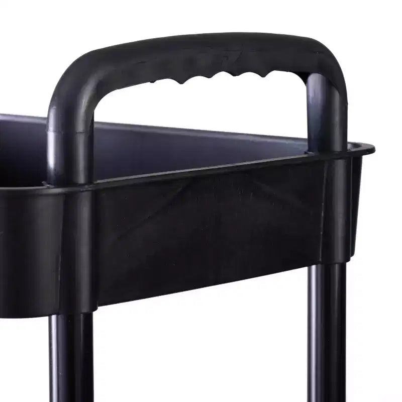 Organize It All 3 Tier Storage Rolling Utility Cart with Wheels Black
