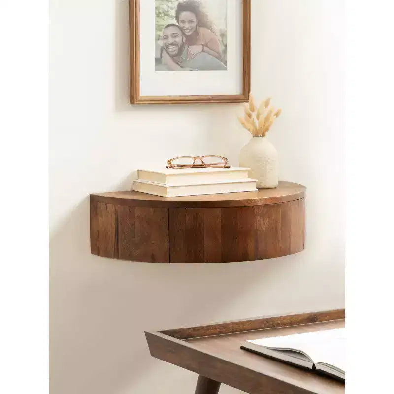 Kate & Laurel All Things Decor 20"x11"x6" Reid Floating Wood Shelf Walnut Brown