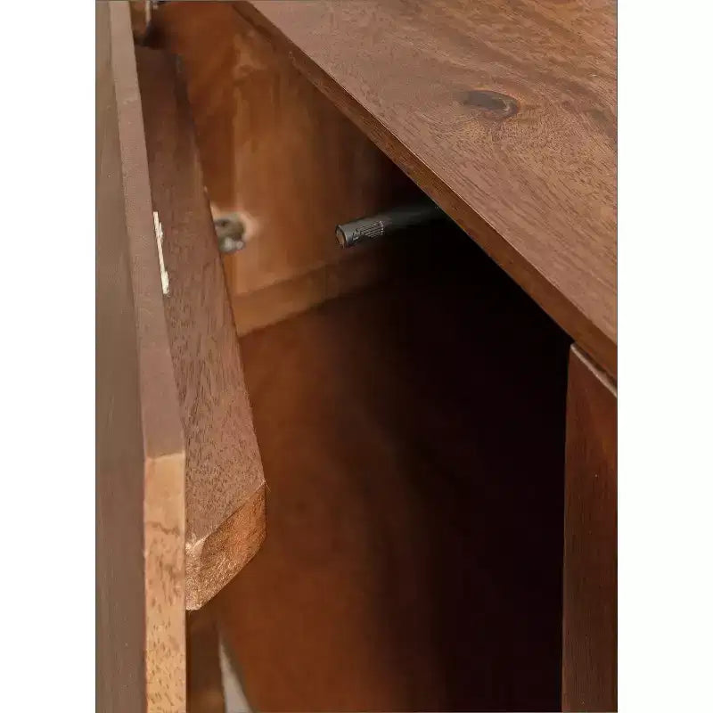 Kate & Laurel All Things Decor 30"x10"x14" Ranier Two-Door Wall Cabinet Walnut Brown