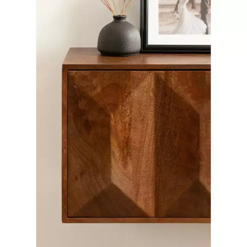 Kate & Laurel All Things Decor 30"x10"x14" Ranier Two-Door Wall Cabinet Walnut Brown
