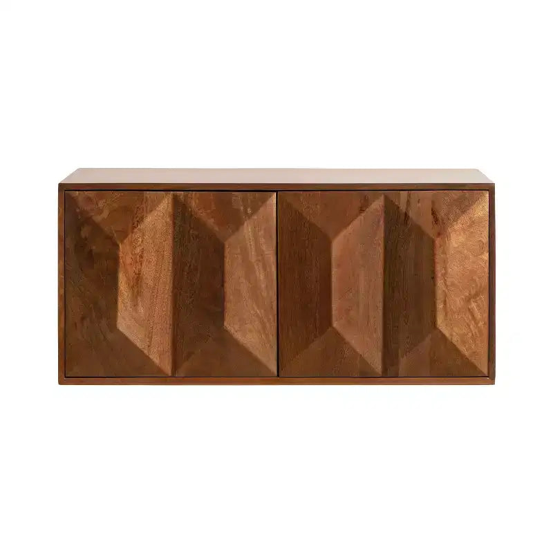 Kate & Laurel All Things Decor 30"x10"x14" Ranier Two-Door Wall Cabinet Walnut Brown