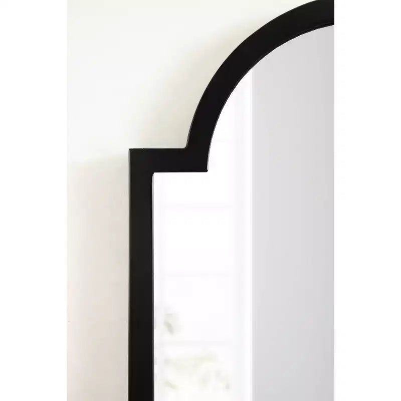 Kate & Laurel All Things Decor 20"X42" Jovie Decorative Wall Mirror Black