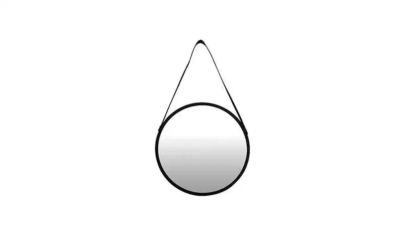 Kiera Grace 18" Hamlyn Round Mirror Black: Modern Style, Plastic Frame, No Assembly, Wall Mounted