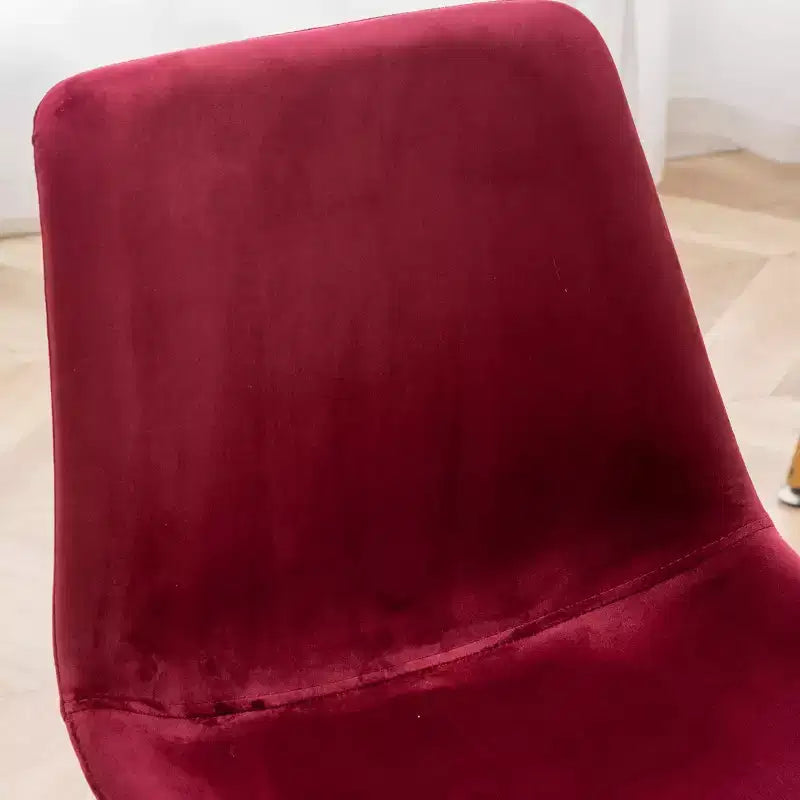Roundhill Furniture Aufurr Modern Velvet Dining Chair, Red, Set of 2