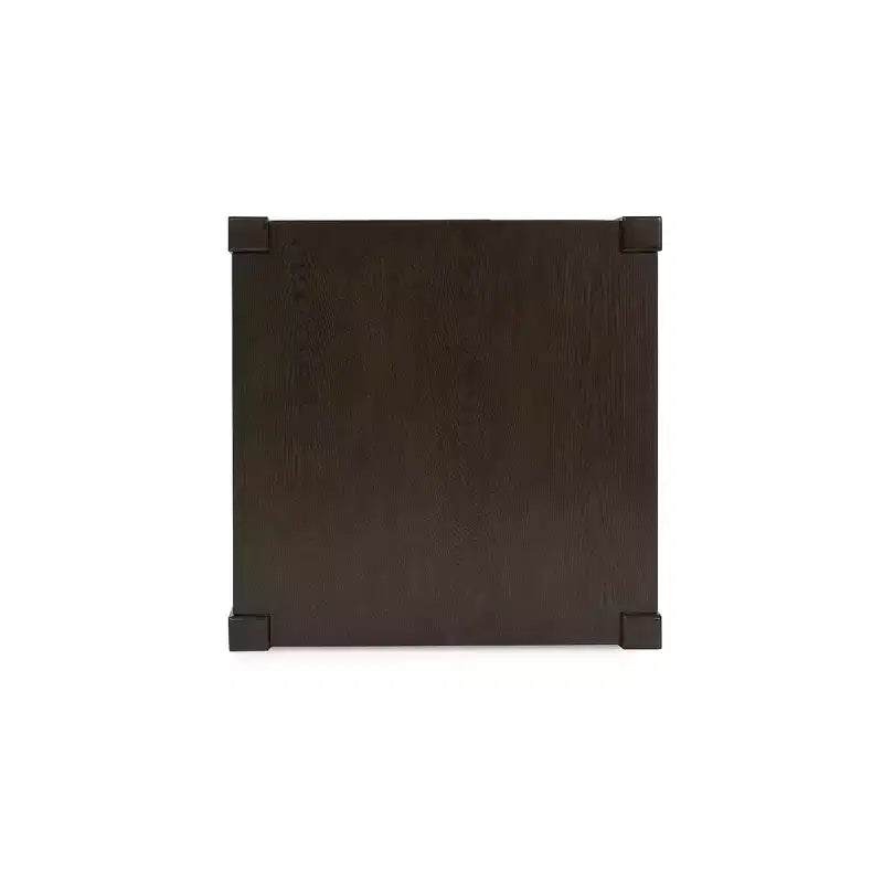 Signature Design by Ashley Breckington Contemporary End Table with Storage Drawers, Dark Brown
