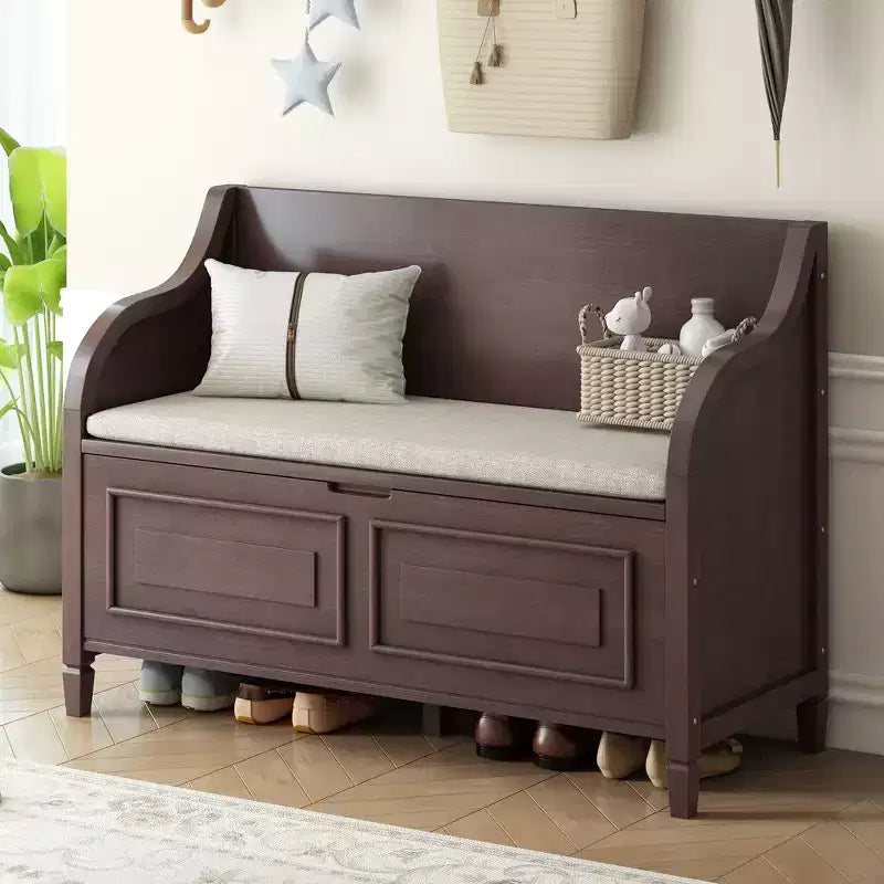 TUYOHW Storage Bench Ottoman with Storage Upholstered Shoe Storage Bench with Removable Cushion Shoe Bench for Living Room, Bedroom, Entryway
