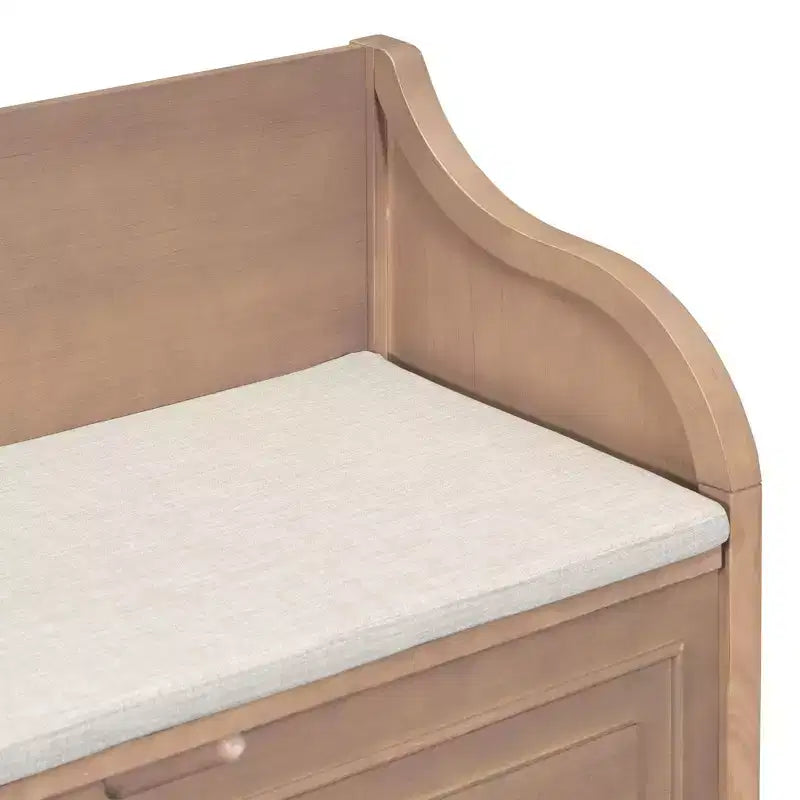 TUYOHW Storage Bench Ottoman with Storage Upholstered Shoe Storage Bench with Removable Cushion Shoe Bench for Living Room, Bedroom, Entryway
