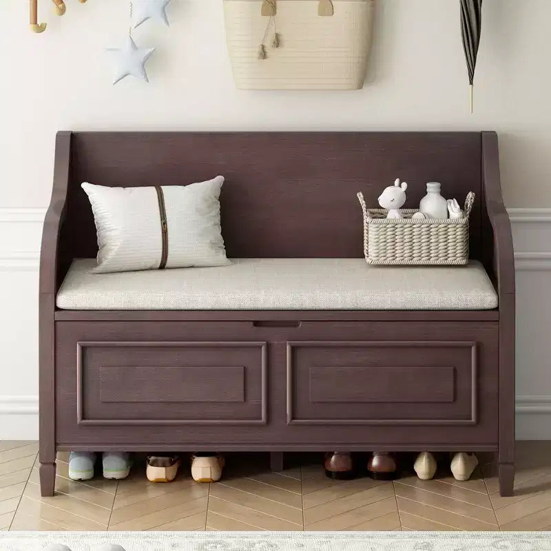 TUYOHW Storage Bench Ottoman with Storage Upholstered Shoe Storage Bench with Removable Cushion Shoe Bench for Living Room, Bedroom, Entryway