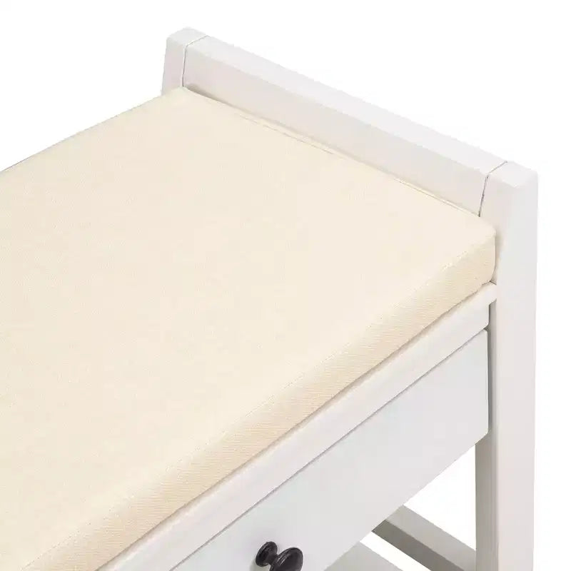 TUYOHW 39 Modern Storage Bench with Upholstered Entryway Bench with Drawers & Bottom Shelf Shoe Storage Bench Versatile Stool for Living Room