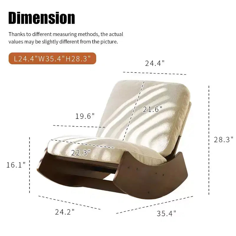 TUYOHW Glider Rocking Chair,Corduroy Upholstered Accent Chair with Wood Frame,Striped Pattern,Rocking Nursery Chair for Bedroom,Living Room