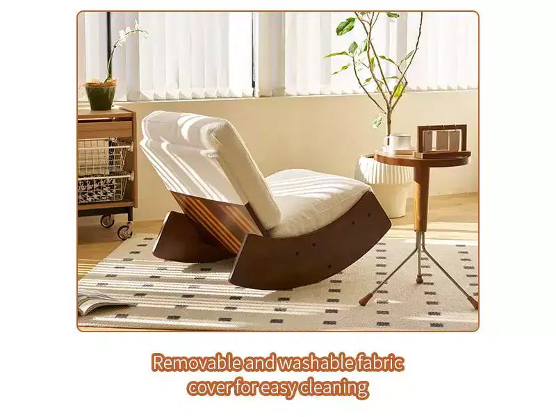 TUYOHW Glider Rocking Chair,Corduroy Upholstered Accent Chair with Wood Frame,Striped Pattern,Rocking Nursery Chair for Bedroom,Living Room