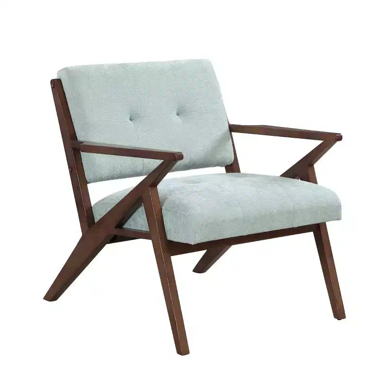 Mid-Century Modern Accent Chair with Plush Cushions, Comfy Wood Frame Reading Chair for Living Room, Bedroom, or Office-Panipeachy