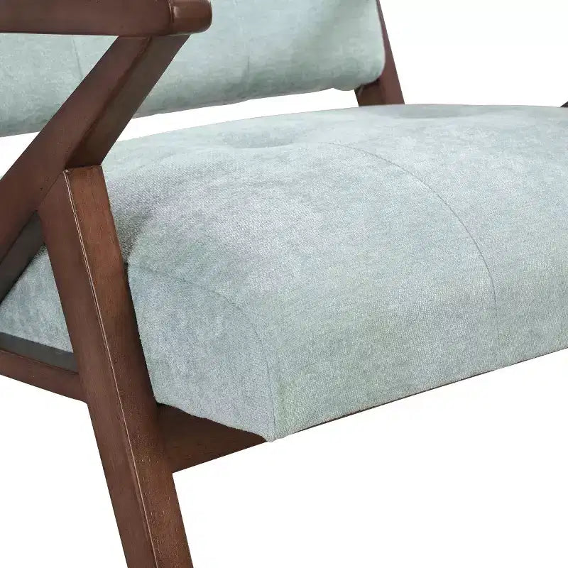 Mid-Century Modern Accent Chair with Plush Cushions, Comfy Wood Frame Reading Chair for Living Room, Bedroom, or Office-Panipeachy