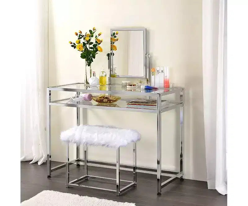 Acme Furniture Coleen Vanity Table Chrome Finish