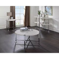 Acme Furniture Brecon Coffee Tables White Oak/Chrome Finish