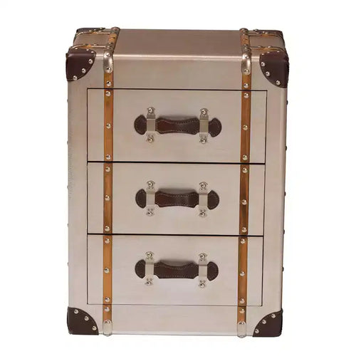 Baxton Studio Naylor 3 Drawer Cabinet Bronze