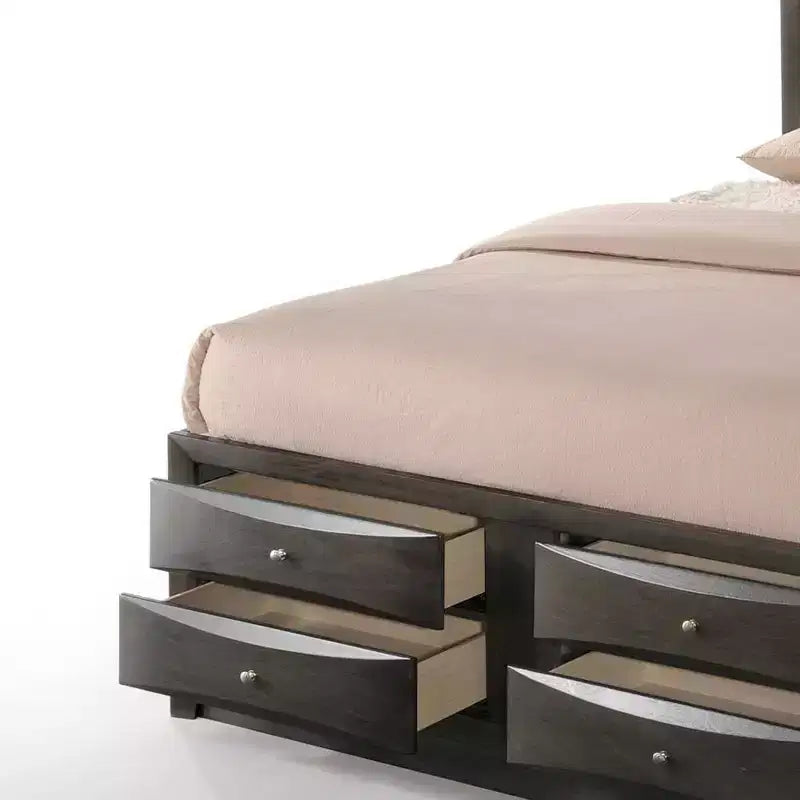Acme Furniture King Ireland Bed Gray Oak