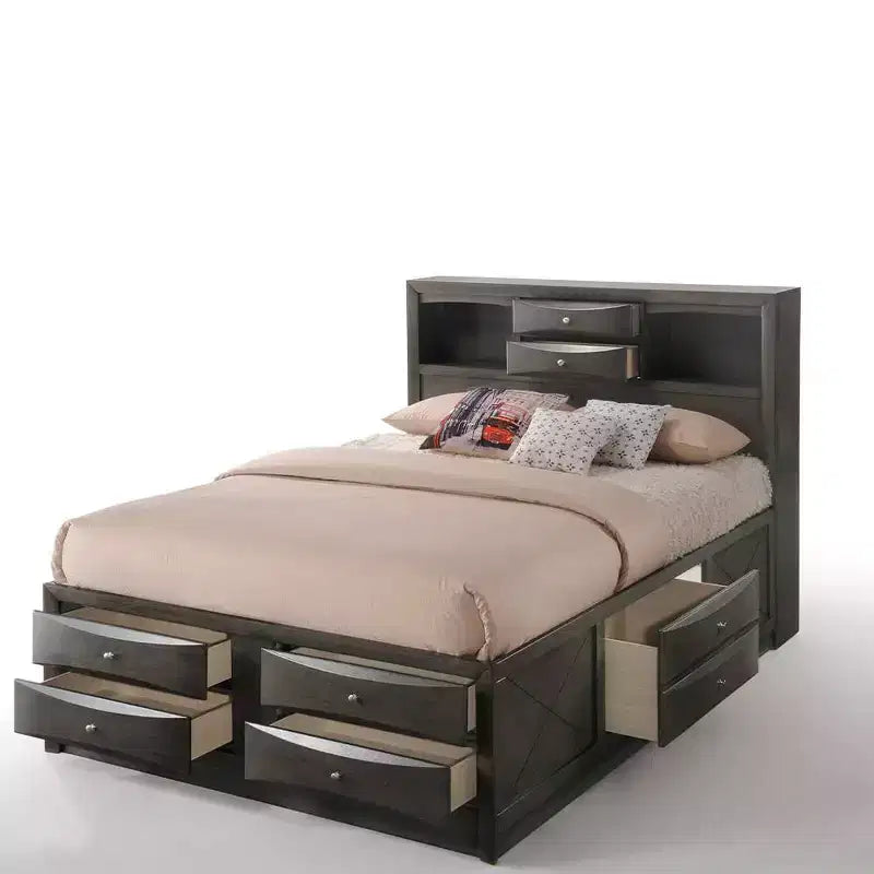 Acme Furniture King Ireland Bed Gray Oak