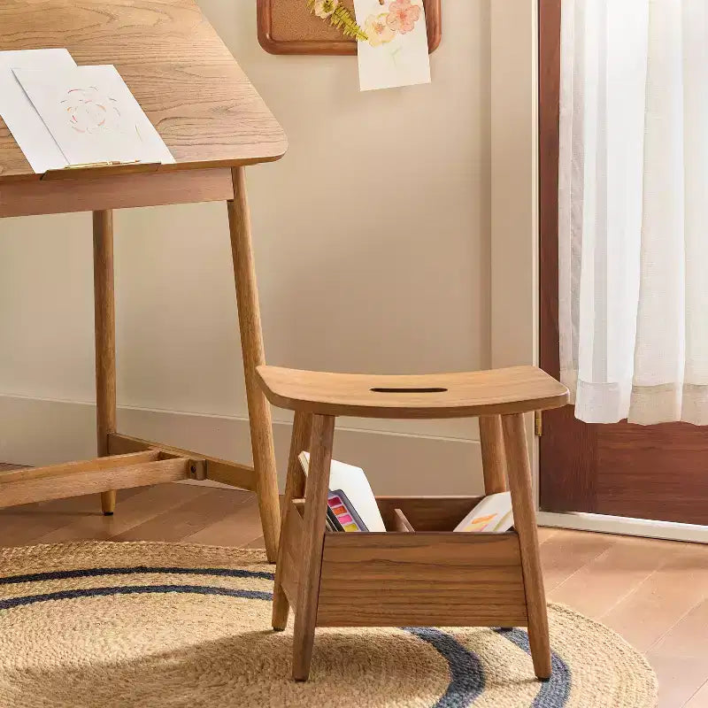 Storage Stool with Compartments Aged Oak - Hearth & Hand™ with Magnolia