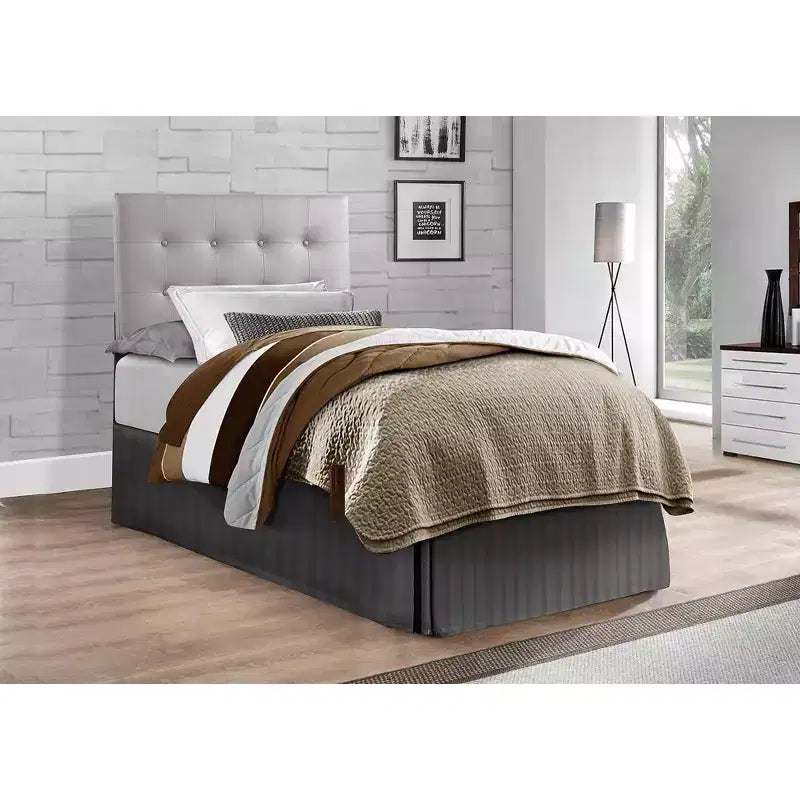 Passion Furniture Super Nova Twin Upholstered Tufted Panel Headboard