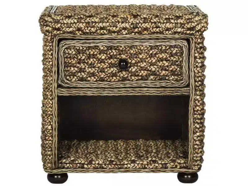 Musa 1 Drawer Nightstand - SEA8003 - Brown Wash - Safavieh