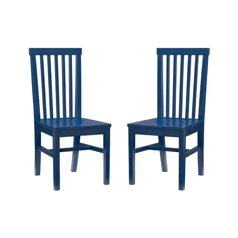 Set of 2 Percival Solid Wood Slat Back Side Chairs Linon