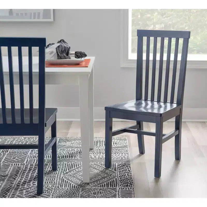 Set of 2 Percival Solid Wood Slat Back Side Chairs Linon
