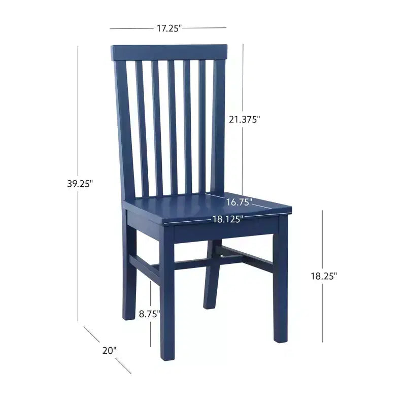 Set of 2 Percival Solid Wood Slat Back Side Chairs Linon