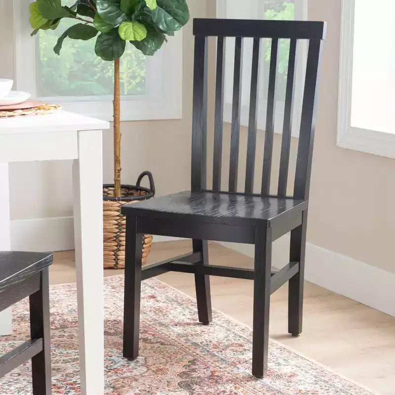 Set of 2 Percival Solid Wood Slat Back Side Chairs Linon