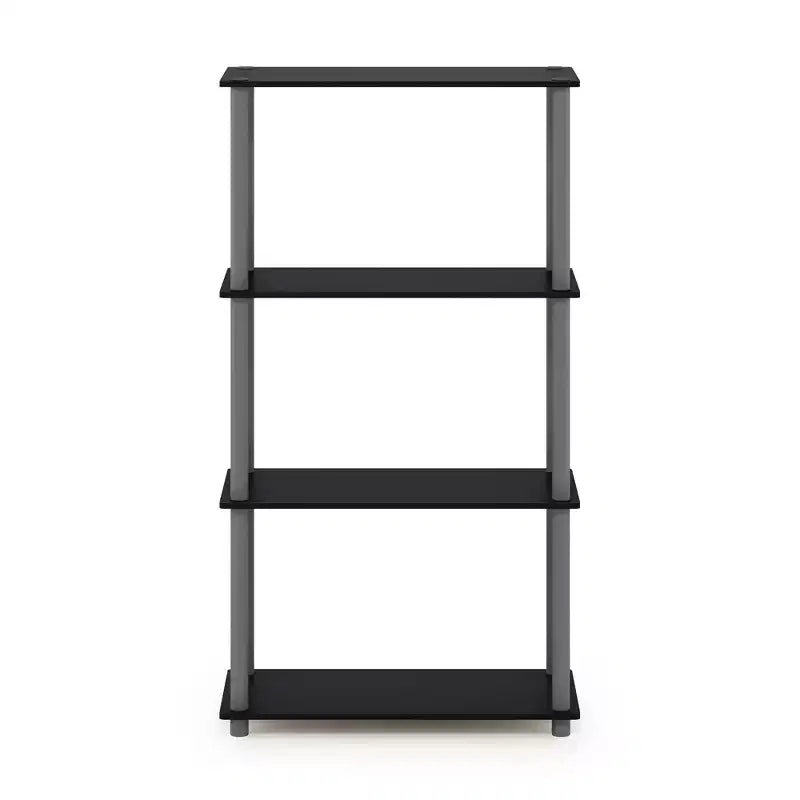 Furinno 4-Tier Reversible Decorative Bookshelf Multipurpose Ladder Shelf Organizer Display Rack