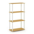 Furinno 4-Tier Reversible Decorative Bookshelf Multipurpose Ladder Shelf Organizer Display Rack