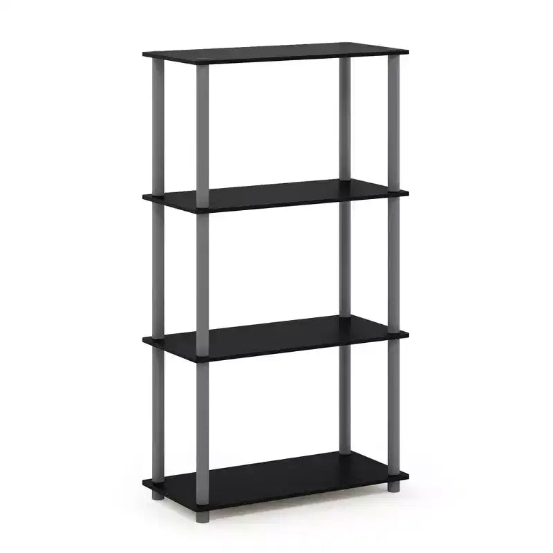 Furinno 4-Tier Reversible Decorative Bookshelf Multipurpose Ladder Shelf Organizer Display Rack
