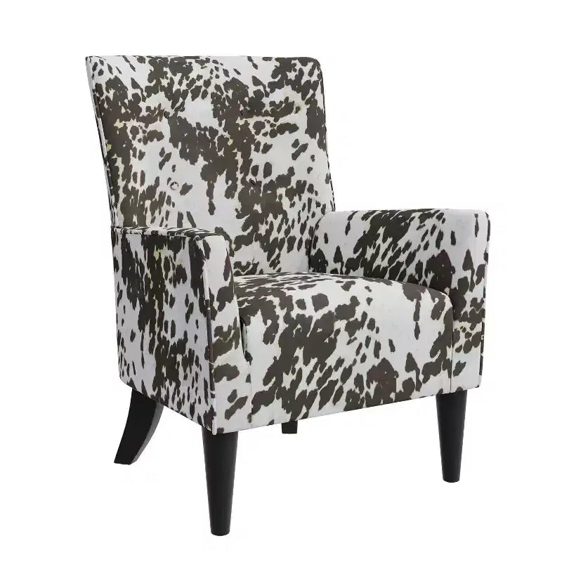 Handy Living Dakotah Flared Cow Print Armchair