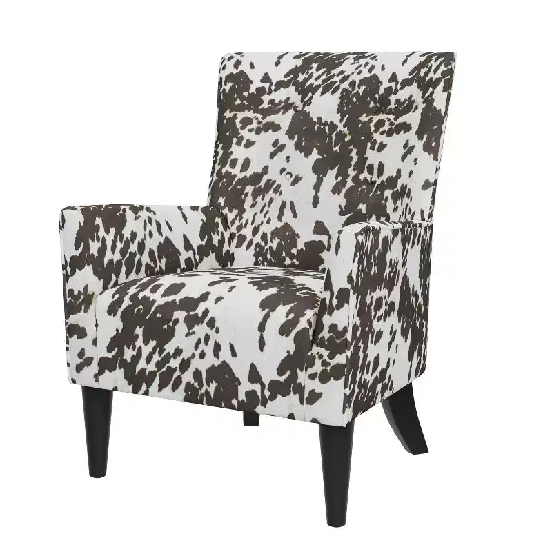 Handy Living Dakotah Flared Cow Print Armchair