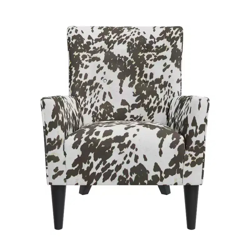 Handy Living Dakotah Flared Cow Print Armchair