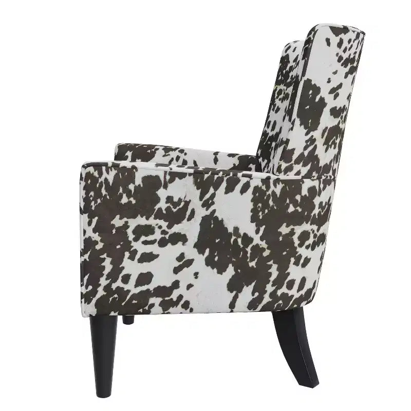Handy Living Dakotah Flared Cow Print Armchair