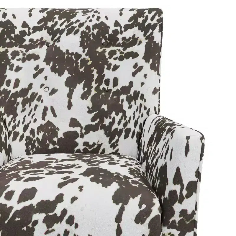 Handy Living Dakotah Flared Cow Print Armchair