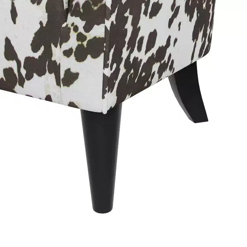 Handy Living Dakotah Flared Cow Print Armchair
