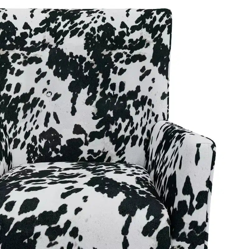 Handy Living Dakotah Flared Cow Print Armchair