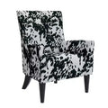 Handy Living Dakotah Flared Cow Print Armchair