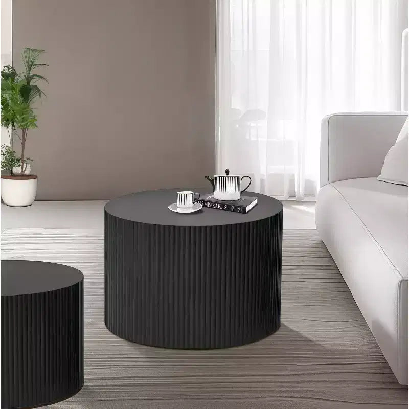 Set of 2, Wave Stripe Nesting Coffee Table Set for Living Room, Bedroom 4M - ModernLuxe
