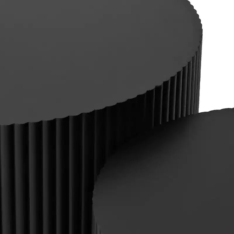 Set of 2, Wave Stripe Nesting Coffee Table Set for Living Room, Bedroom 4M - ModernLuxe