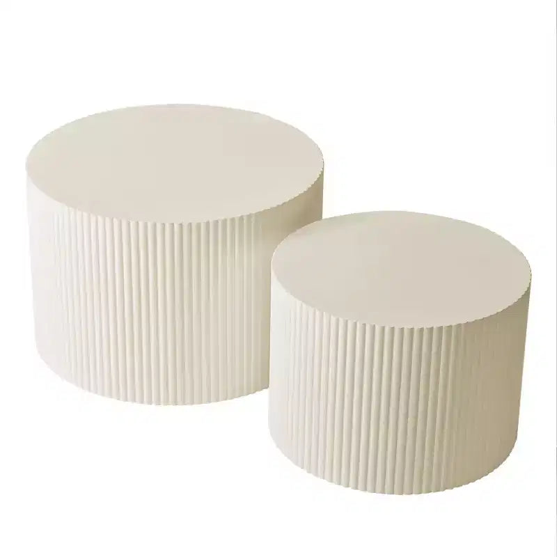 Set of 2, Wave Stripe Nesting Coffee Table Set for Living Room, Bedroom 4M - ModernLuxe