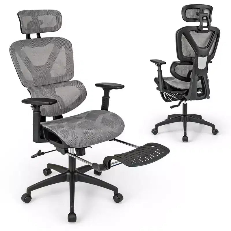 Costway Mesh Office Chair Executive Chair with 90-120 Tilting Backrest Lumbar Support