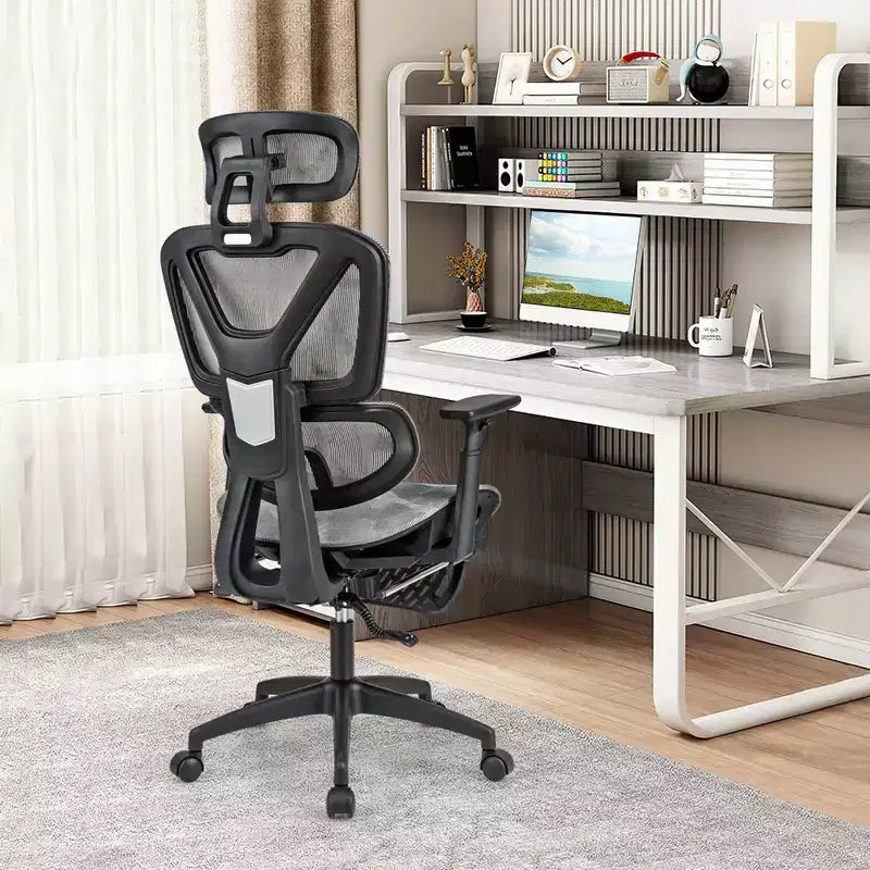 Costway Mesh Office Chair Executive Chair with 90-120 Tilting Backrest Lumbar Support
