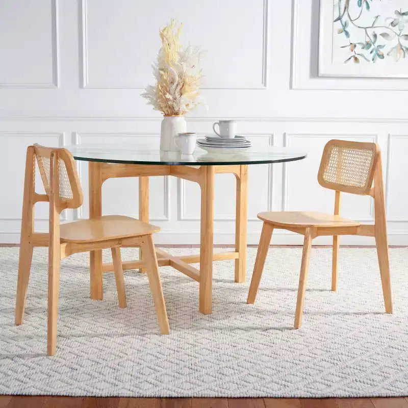 Luz Cane Dining Chair (Set of 2) - DCH1006 - Safavieh