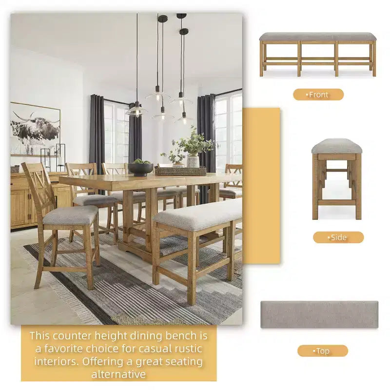 Signature Design by Ashley Havonplane 72 Counter Height Dining Bench