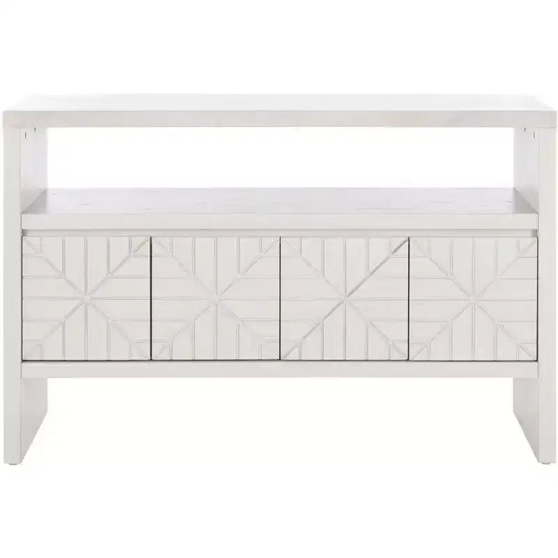 Zella 4 Door Console Table - CNS5004A - White - Safavieh