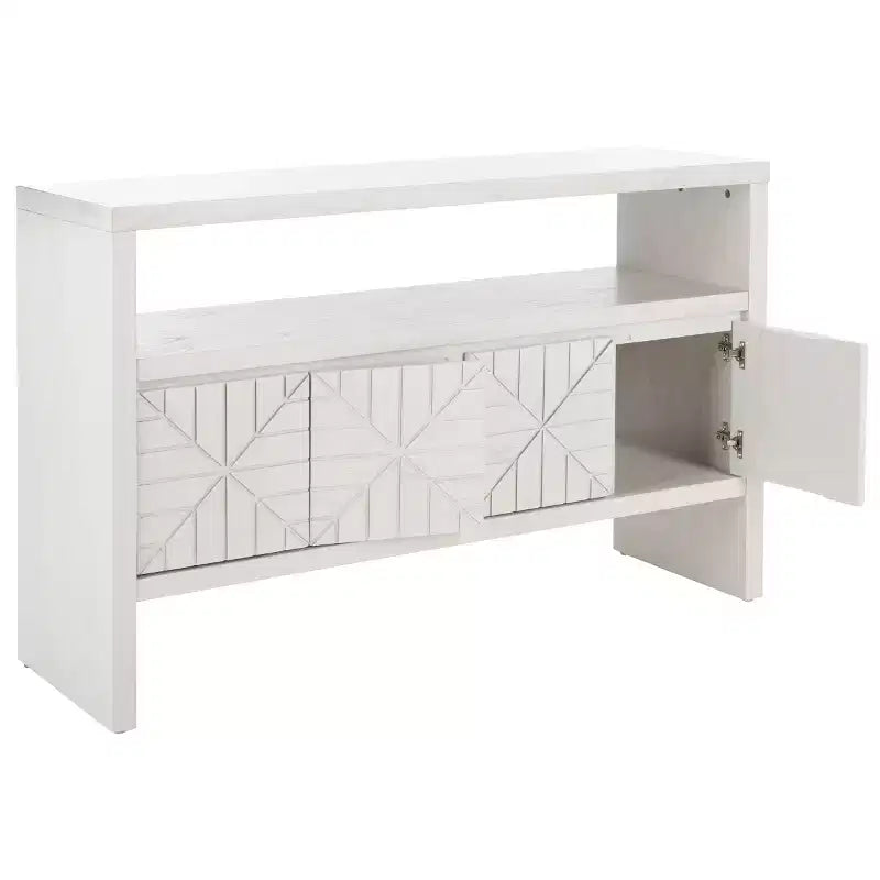 Zella 4 Door Console Table - CNS5004A - White - Safavieh