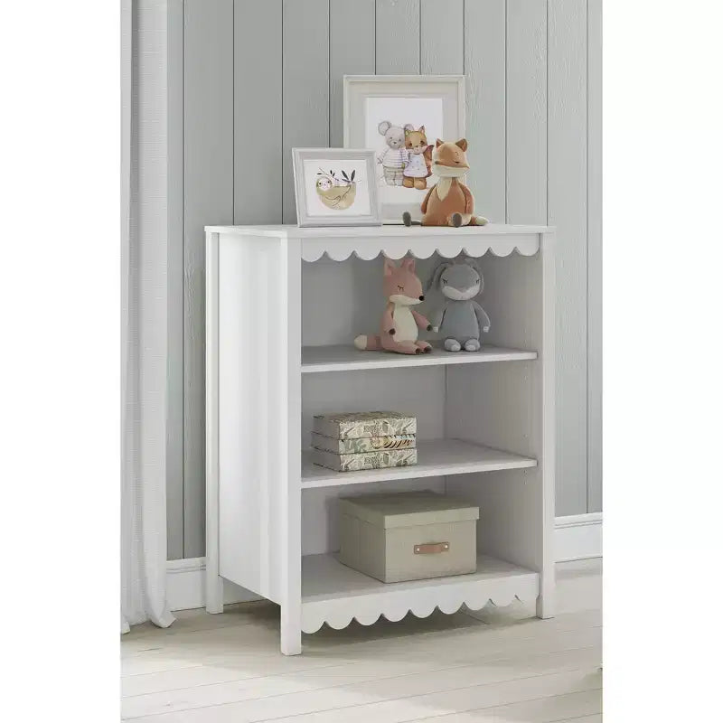 Signature Design by Ashley Hallityn 3-Tier Bookcase with 2 Adjustable Shelves, White